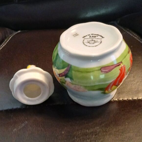 Disney Alice in Wonderland Sugar Bowl Mad hatter Tweedle Dee Tweedle Dum - Picture 6 of 8